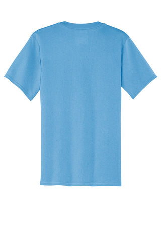 Port & Company Core Cotton V-Neck Tee (Aquatic Blue)