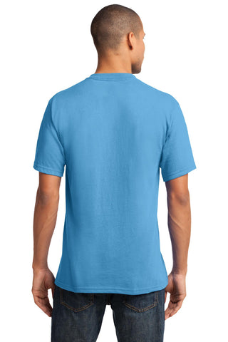 Port & Company Core Cotton V-Neck Tee (Aquatic Blue)