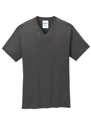 Port & Company Core Cotton V-Neck Tee (Charcoal)