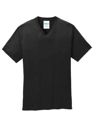 Port & Company Core Cotton V-Neck Tee (Jet Black)