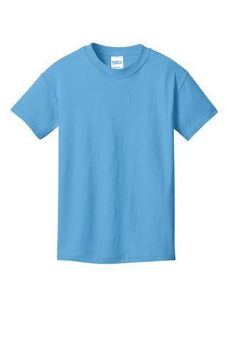 Port & Company Youth Core Cotton DTG Tee (Aquatic Blue)