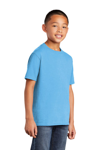 Port & Company Youth Core Cotton DTG Tee (Aquatic Blue)