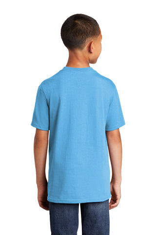 Port & Company Youth Core Cotton DTG Tee (Aquatic Blue)