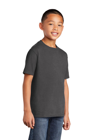 Port & Company Youth Core Cotton DTG Tee (Charcoal)