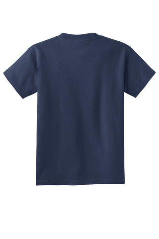 Port & Company Youth Core Cotton DTG Tee (Navy)