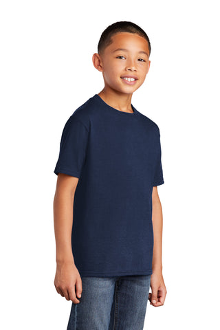 Port & Company Youth Core Cotton DTG Tee (Navy)