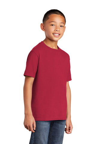 Port & Company Youth Core Cotton DTG Tee (Red)