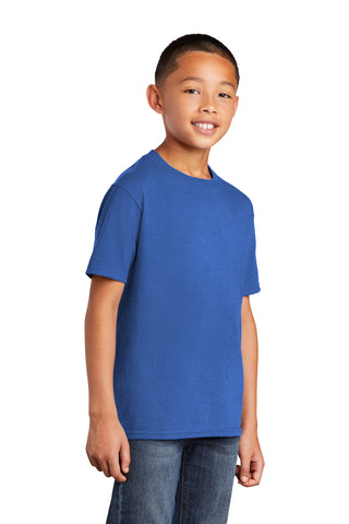 Port & Company Youth Core Cotton DTG Tee (Royal)