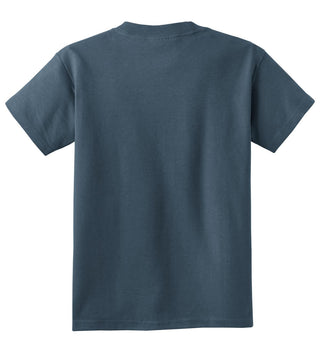 Port & Company Youth Core Cotton Tee (Steel Blue)