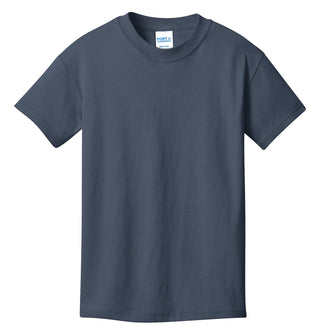 Port & Company Youth Core Cotton Tee (Steel Blue)