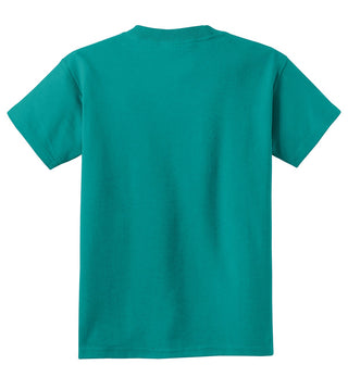 Port & Company Youth Core Cotton Tee (Bright Aqua)