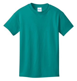 Port & Company Youth Core Cotton Tee (Bright Aqua)