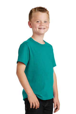 Port & Company Youth Core Cotton Tee (Bright Aqua)