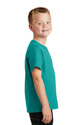 Port & Company Youth Core Cotton Tee (Bright Aqua)