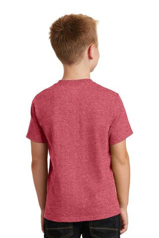 Port & Company Youth Core Cotton Tee (Heather Red)