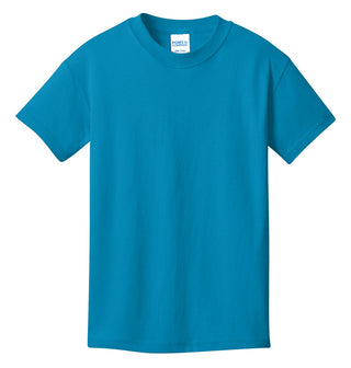 Port & Company Youth Core Cotton Tee (Neon Blue*)