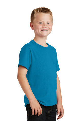 Port & Company Youth Core Cotton Tee (Neon Blue*)