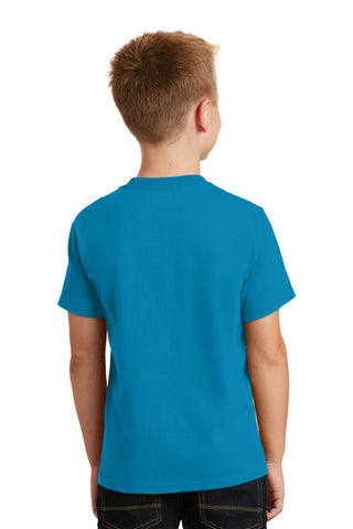 Port & Company Youth Core Cotton Tee (Neon Blue*)