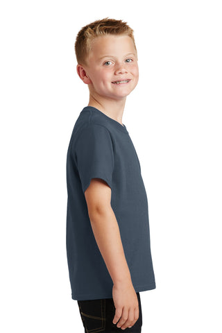 Port & Company Youth Core Cotton Tee (Steel Blue)