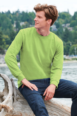 Port & Company Long Sleeve Core Blend Tee (Lime)