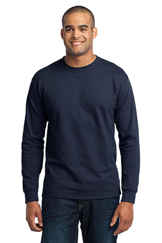 Port & Company Long Sleeve Core Blend Tee (Navy)