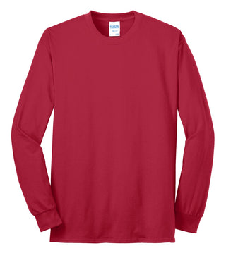 Port & Company Long Sleeve Core Blend Tee (Red)