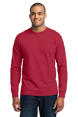 Port & Company Long Sleeve Core Blend Tee (Red)