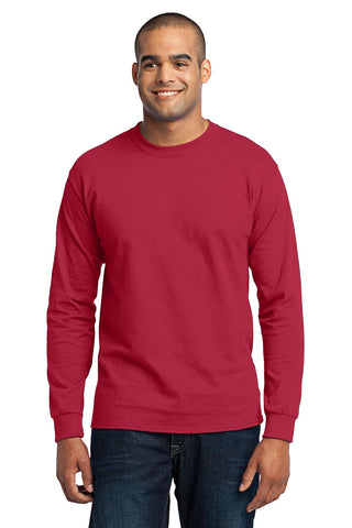 Port & Company Tall Long Sleeve Core Blend Tee (Red)