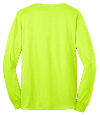 Port & Company Long Sleeve Core Blend Tee (Safety Green)