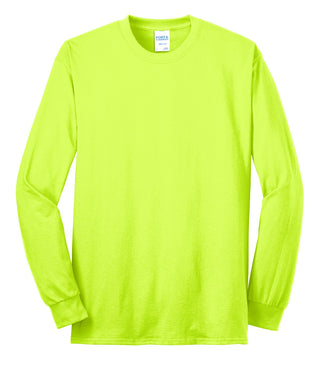 Port & Company Long Sleeve Core Blend Tee (Safety Green)