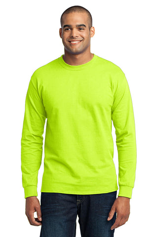 Port & Company Long Sleeve Core Blend Tee (Safety Green)