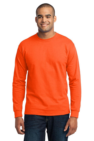 Port & Company Long Sleeve Core Blend Tee (Safety Orange)