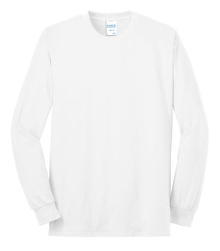 Port & Company Long Sleeve Core Blend Tee (White)