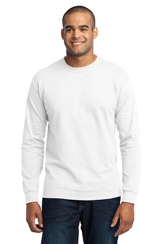 Port & Company Long Sleeve Core Blend Tee (White)