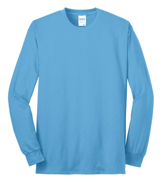 Port & Company Long Sleeve Core Blend Tee (Aquatic Blue)