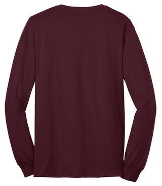 Port & Company Long Sleeve Core Blend Tee (Athletic Maroon)