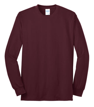 Port & Company Long Sleeve Core Blend Tee (Athletic Maroon)