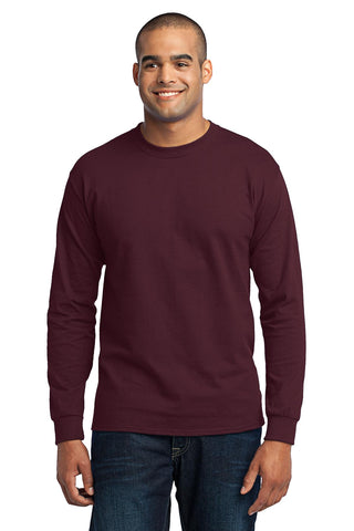 Port & Company Tall Long Sleeve Core Blend Tee (Athletic Maroon)