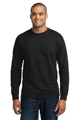 Port & Company Tall Long Sleeve Core Blend Tee (Jet Black)