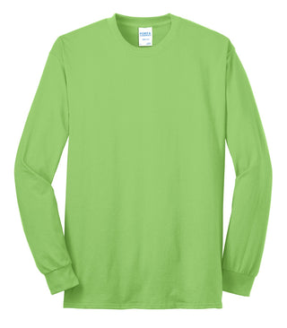 Port & Company Long Sleeve Core Blend Tee (Lime)