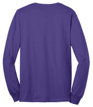 Port & Company Long Sleeve Core Blend Tee (Purple)