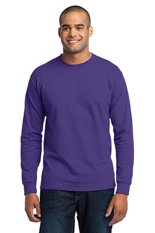 Port & Company Long Sleeve Core Blend Tee (Purple)