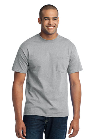 Port & Company Core Blend Pocket Tee (Athletic Heather)