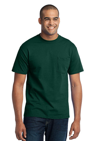 Port & Company Core Blend Pocket Tee (Dark Green)