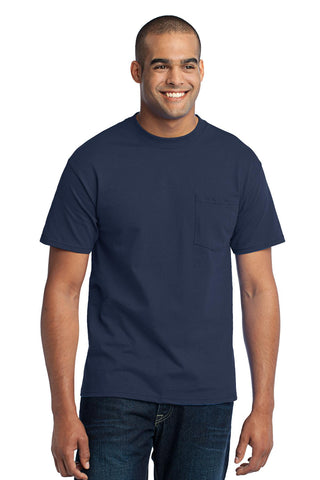 Port & Company Core Blend Pocket Tee (Navy)