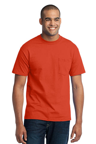 Port & Company Core Blend Pocket Tee (Orange)