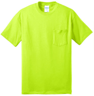 Port & Company Core Blend Pocket Tee (Safety Green)