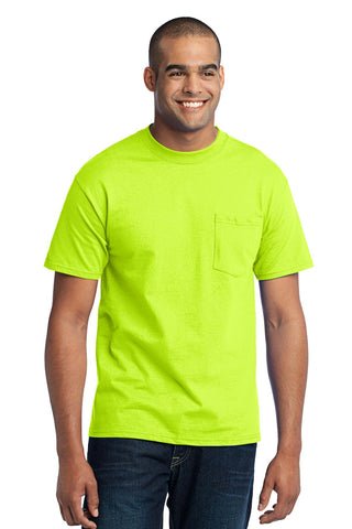 Port & Company Core Blend Pocket Tee (Safety Green)