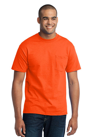 Port & Company Core Blend Pocket Tee (Safety Orange)