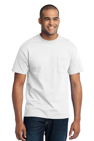 Port & Company Core Blend Pocket Tee (White)